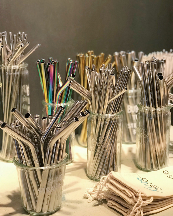 A selection of reusable straws, available at Live Zero