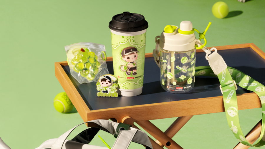 CHAGEE POP MART HACIPUPU Green Grape Milk Tea