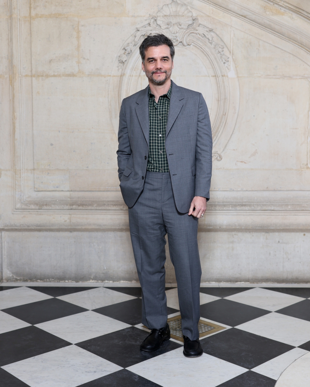 PARIS, FRANCE - JANUARY 21: Wagner Moura attends the Dior Homme Menswear Fall/Winter 2026-2027 show as part of Paris Fashion Week on January 21, 2026 in Paris, France. (Photo by Arnold Jerocki/Getty Images for Dior)