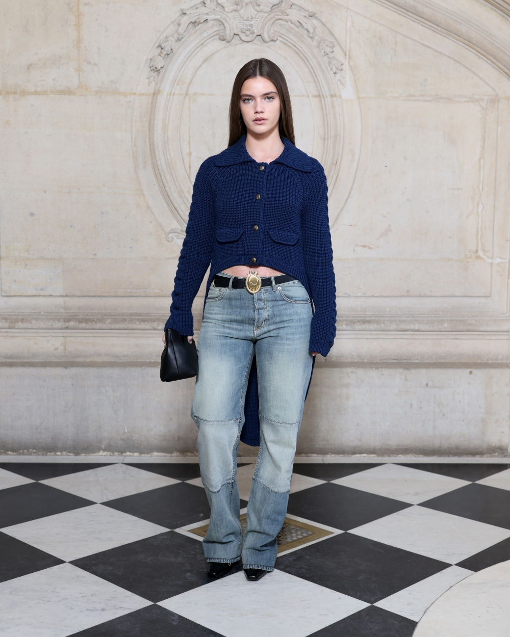 PARIS, FRANCE - JANUARY 21: Florence Hunt attends the Dior Homme Menswear Fall/Winter 2026-2027 show as part of Paris Fashion Week on January 21, 2026 in Paris, France. (Photo by Arnold Jerocki/Getty Images for Dior)
