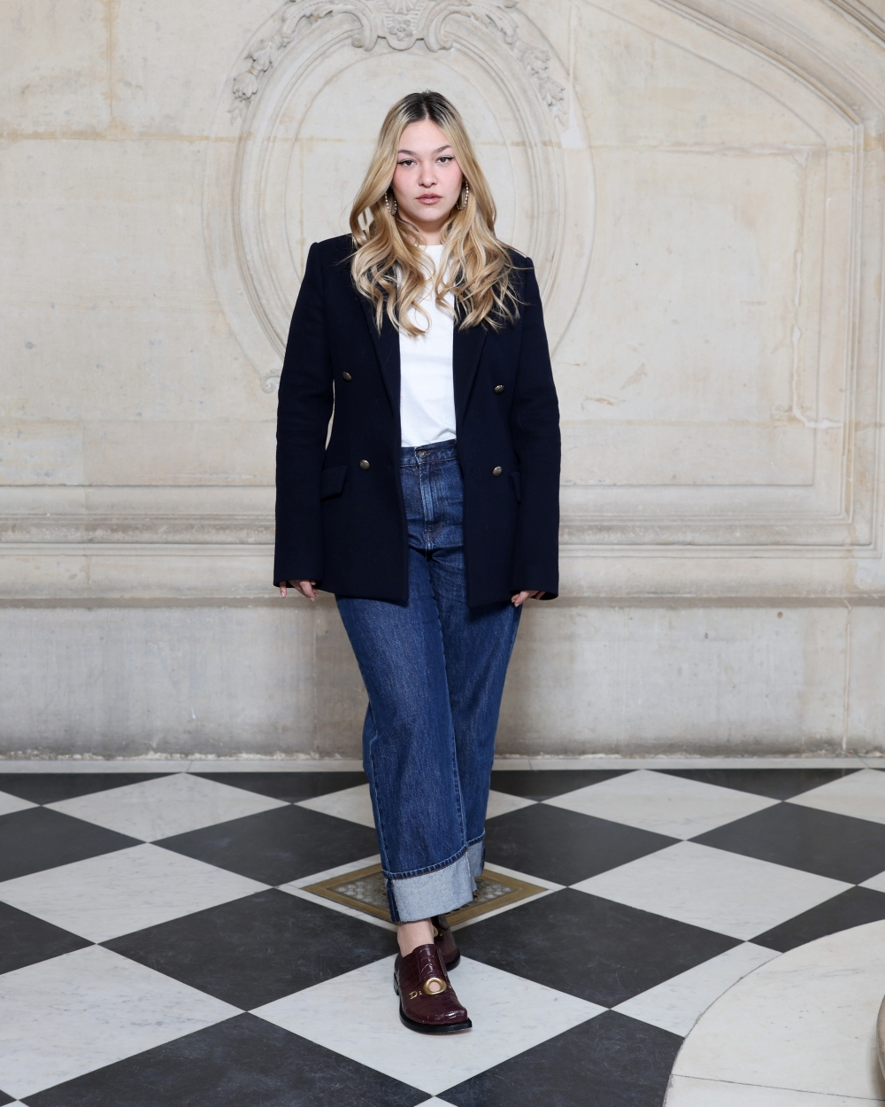 PARIS, FRANCE - JANUARY 21: Anja Verderosa attends the Dior Homme Menswear Fall/Winter 2026-2027 show as part of Paris Fashion Week on January 21, 2026 in Paris, France. (Photo by Arnold Jerocki/Getty Images for Dior)