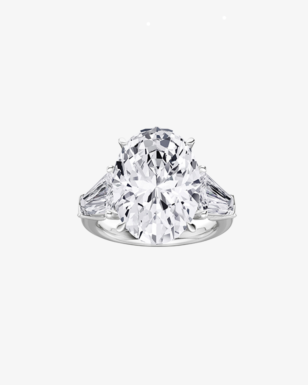 London ring in 18k white gold with 10.18 cts. t.w. lab-grown diamonds by Grown Brilliance
