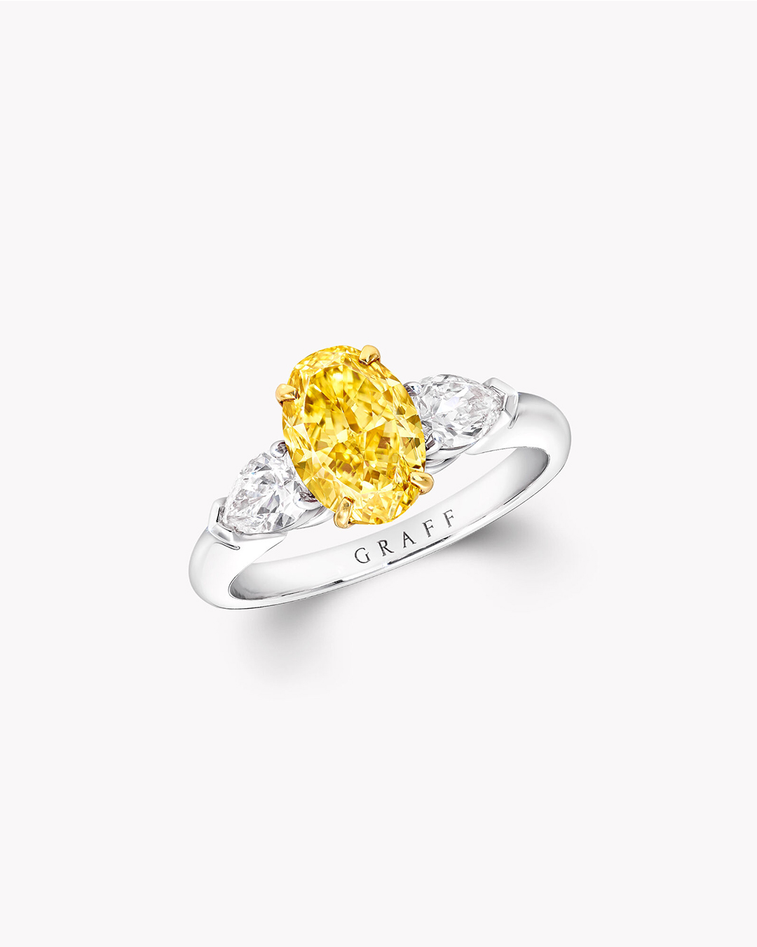 Promise oval yellow diamond engagement ring by Graff
