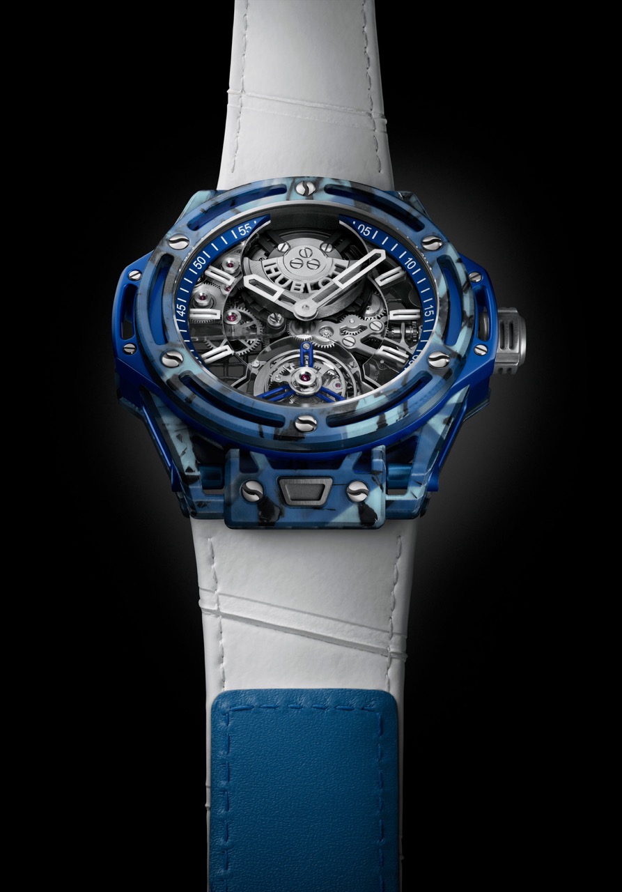 HUBLOT BIG BANG TOURBILLON NOVAK DJOKOVIC GOAT EDITION BLUE (3) Large