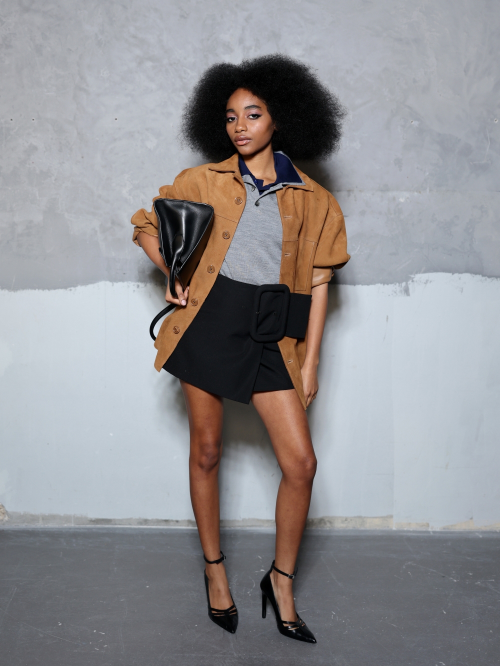 PARIS, FRANCE - JANUARY 21: Joyce Cisse aka flowerovlove attends the Ami Paris Menswear Fall/Winter 2026-2027 show as part of Paris Fashion Week on January 21, 2026 in Paris, France. (Photo by Arnold Jerocki/Getty Images for Ami Paris)