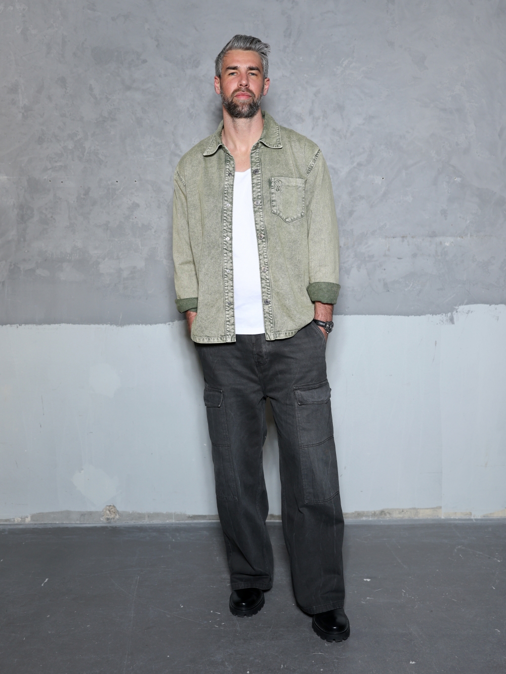 PARIS, FRANCE - JANUARY 21: Luka Karabatic attends the Ami Paris Menswear Fall/Winter 2026-2027 show as part of Paris Fashion Week on January 21, 2026 in Paris, France. (Photo by Arnold Jerocki/Getty Images for Ami Paris)