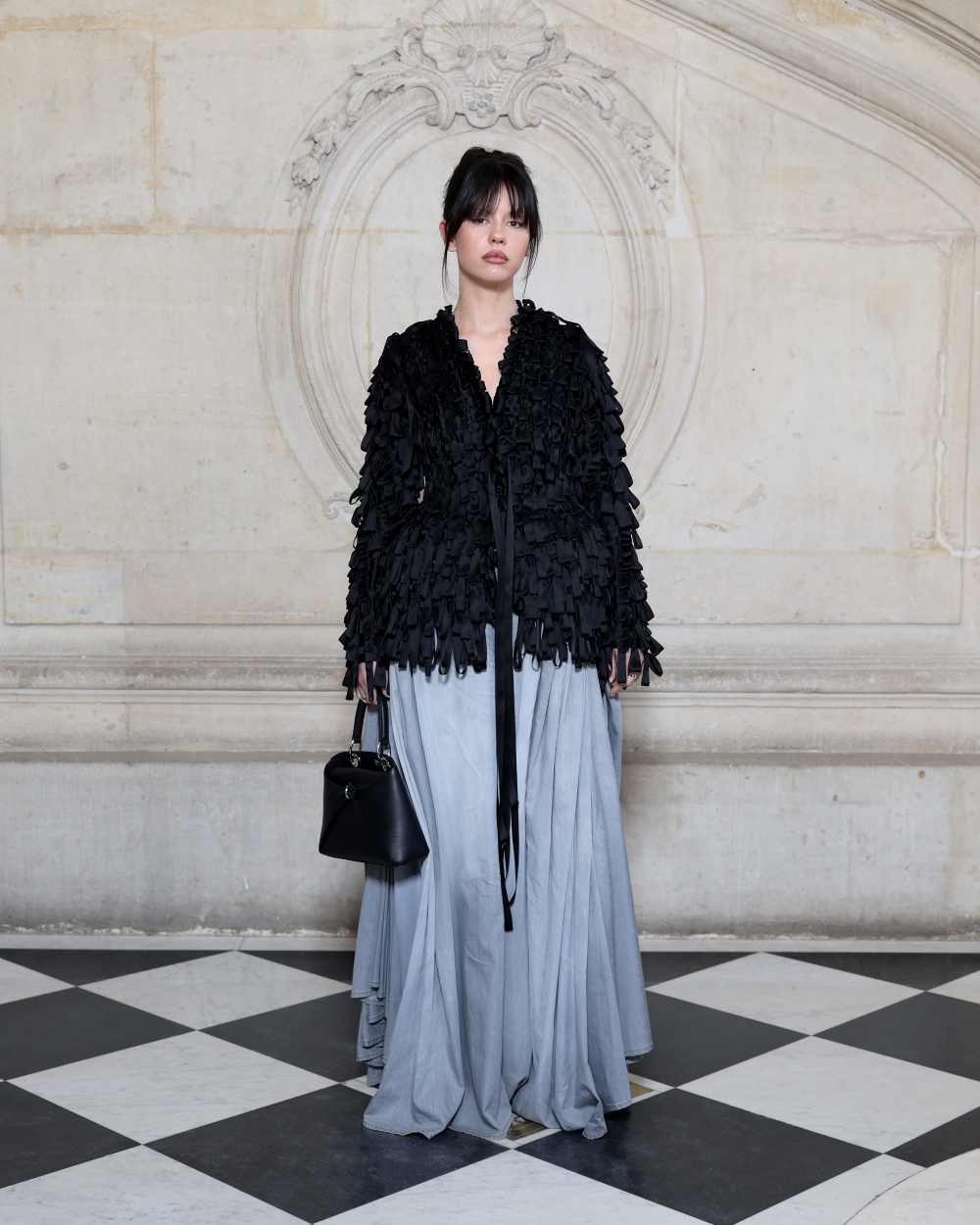 PARIS, FRANCE - JANUARY 21: Mia Goth attends the Dior Homme Menswear Fall/Winter 2026-2027 show as part of Paris Fashion Week on January 21, 2026 in Paris, France. (Photo by Arnold Jerocki/Getty Images for Dior)