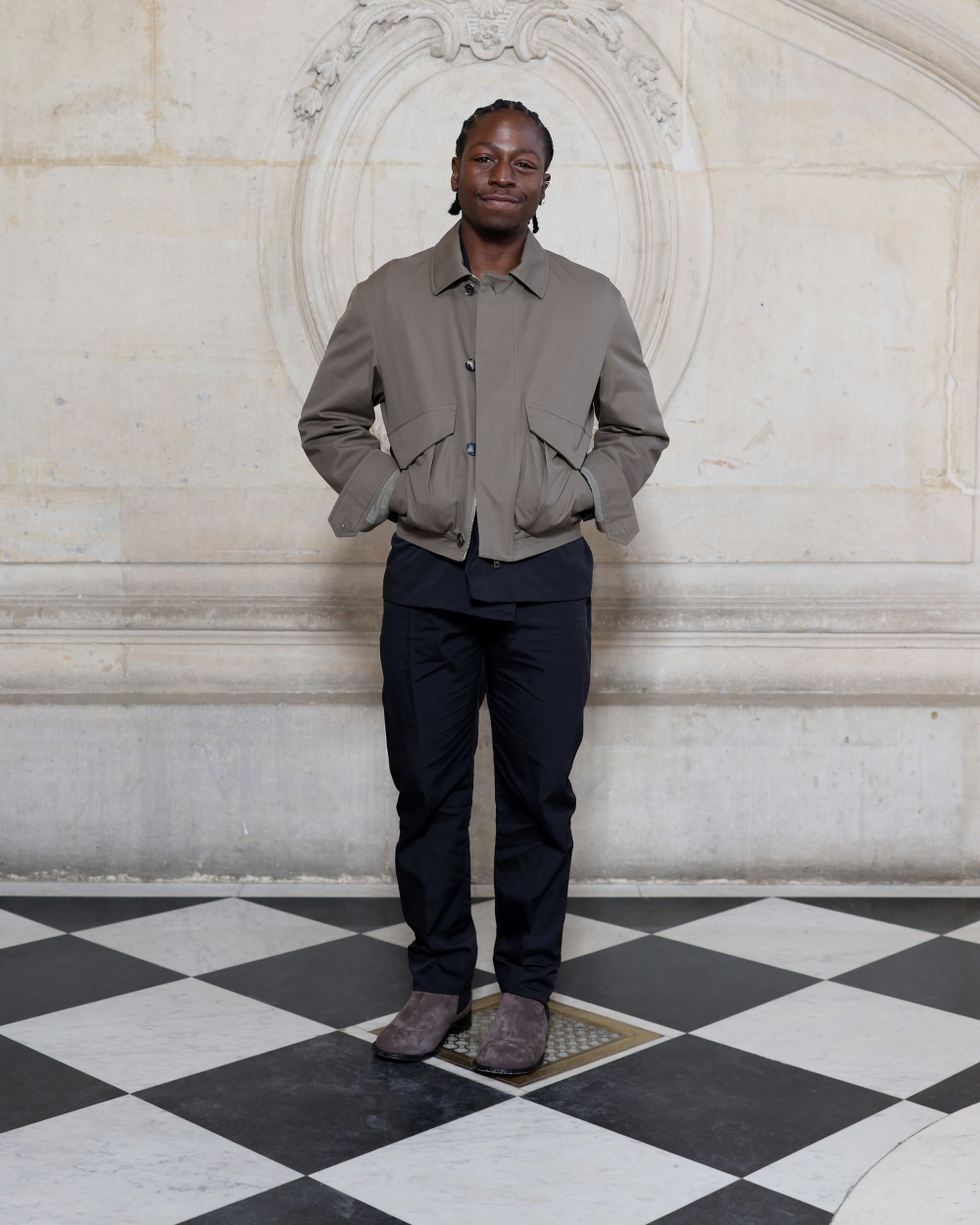 PARIS, FRANCE - JANUARY 21: David Jonsson attends the Dior Homme Menswear Fall/Winter 2026-2027 show as part of Paris Fashion Week on January 21, 2026 in Paris, France. (Photo by Arnold Jerocki/Getty Images for Dior)