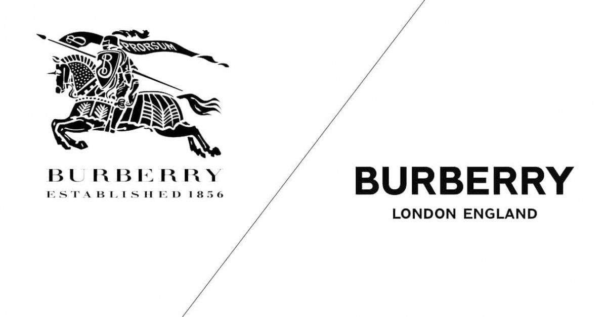Burberry just redesigned their 20 year old logo Hashtag Legend