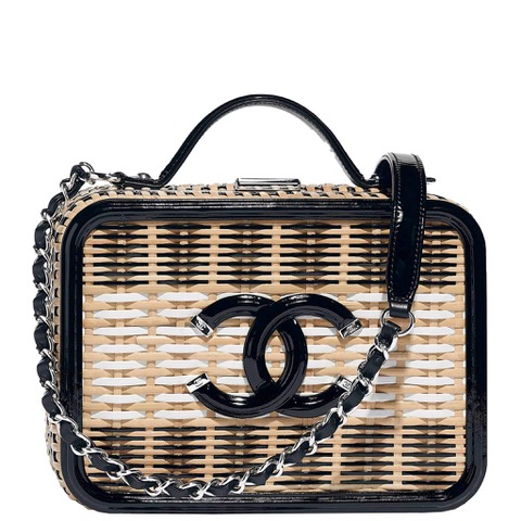 Chanel Raffia Basket Tote Bag - Black Totes, Handbags - CHA496777