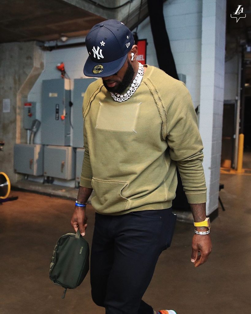 LeBron James arrives for LA Lakers opener in $28,000 Louis Vuitton outfit  including $11,000 Speedy Bandouliere 40 bag