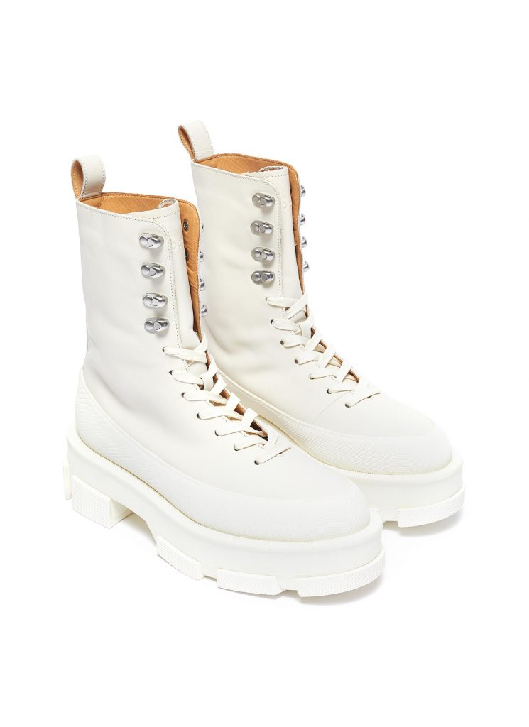 both gao leather combat boot