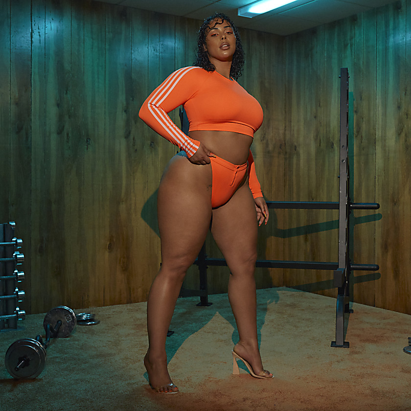 ivy park orange bathing suit