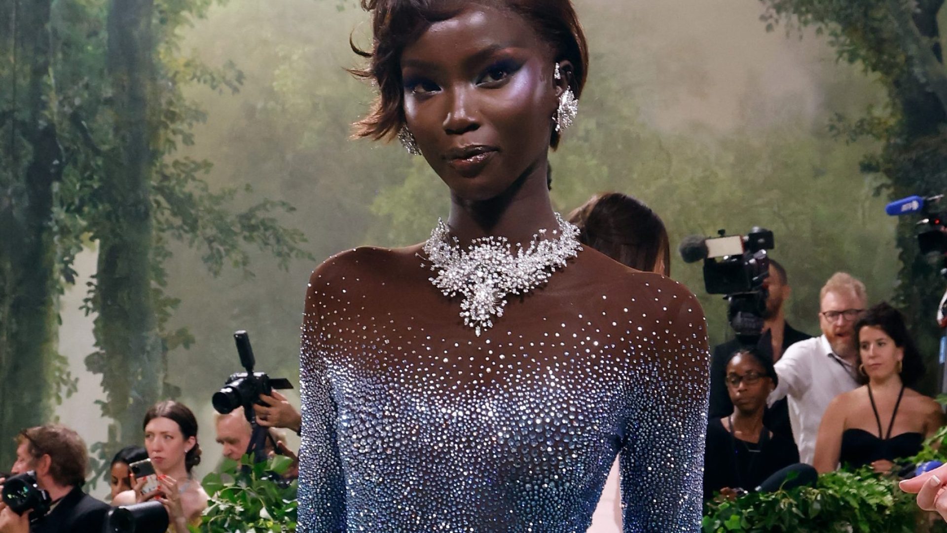 NEW YORK, NEW YORK - MAY 06: Anok Yai attends the 2024 Costume Institute Benefit for "Sleeping Beauties: Reawakening Fashion" at The Metropolitan Museum of Art on May 06, 2024 in New York City. (Photo by Taylor Hill/Getty Images)