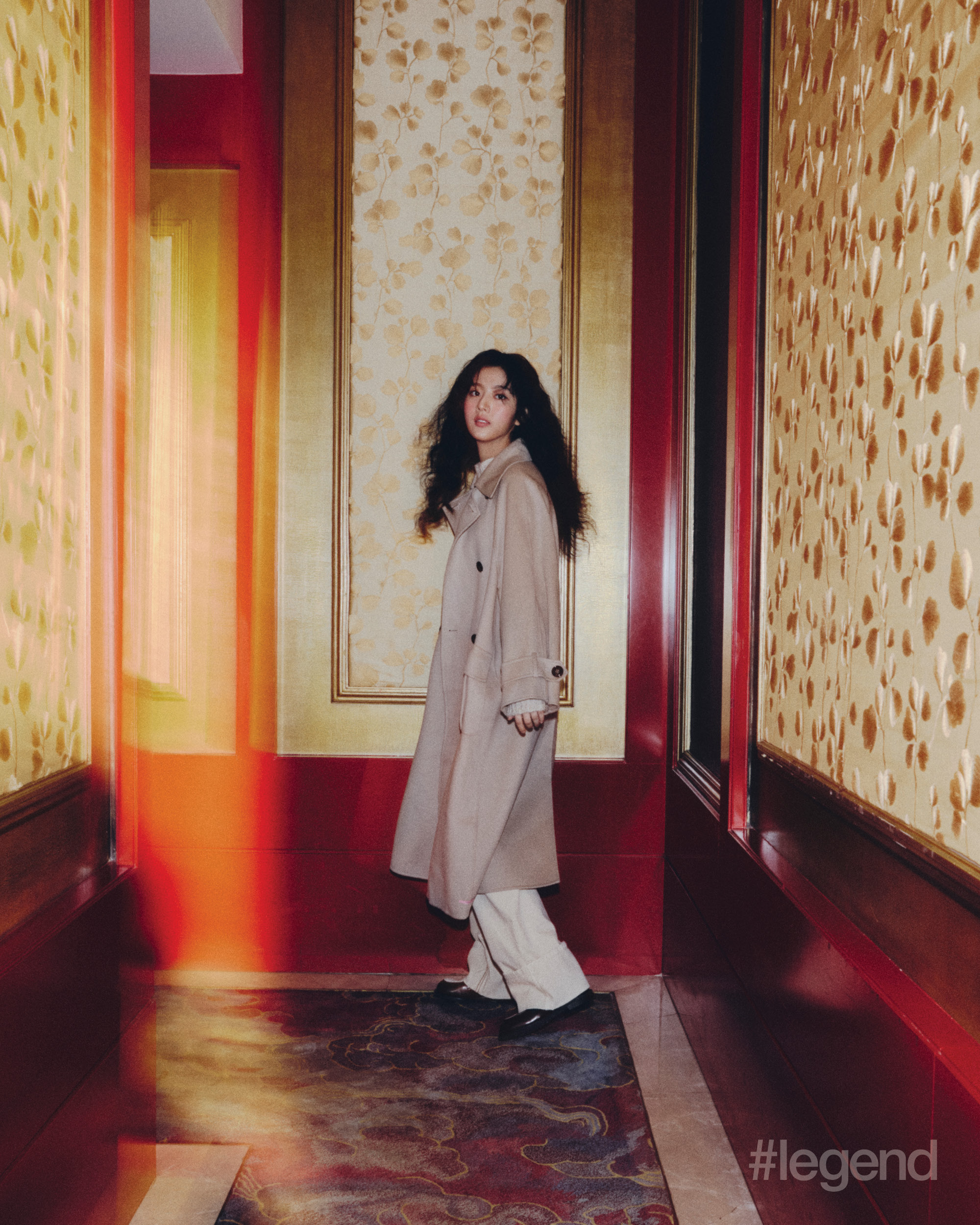 Beige wool and cashmere-blend coat, alpaca-blend jumper and trousers, and multicolour loafers _ MAX&Co.