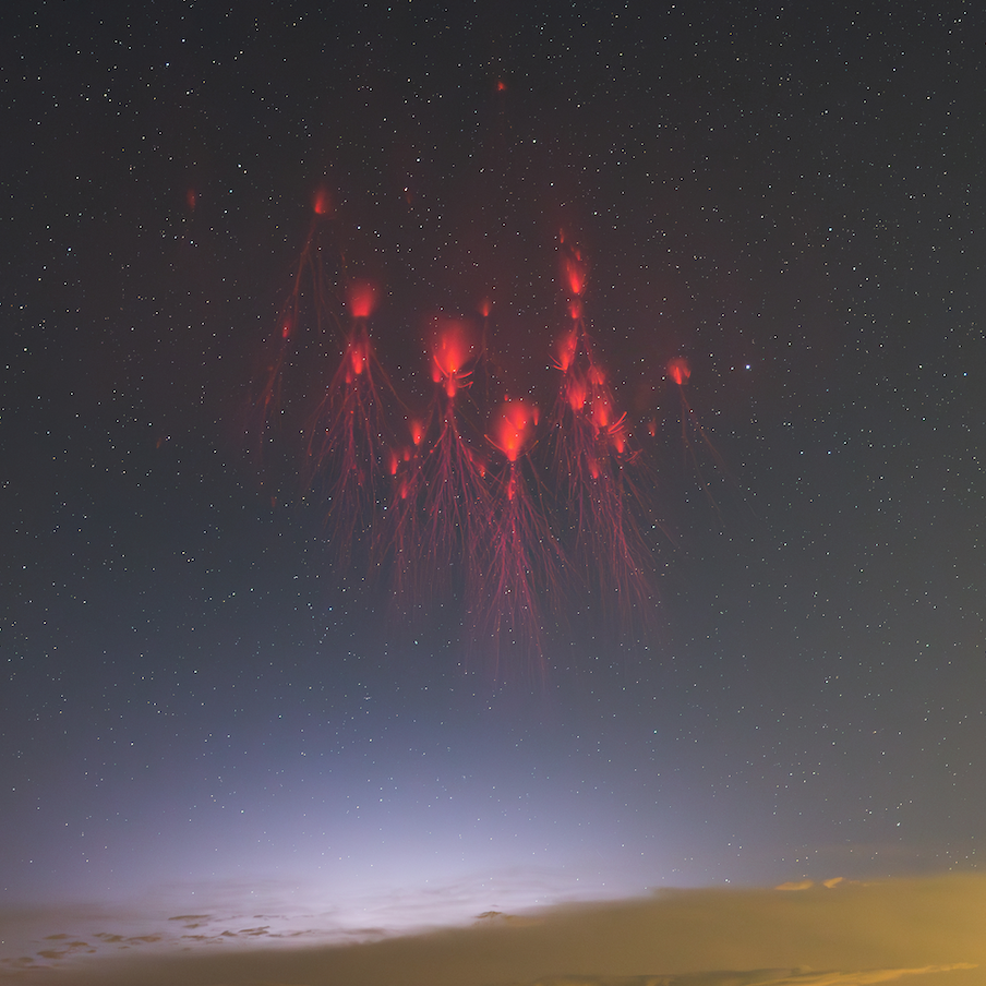 The Standard Chartered Weather Photographer of the Year 2024 Title Prize Winner is Wang Xin of Shanghai, China, with the photo ‘Sprites Dancing in the Dark Night’. As multiple thunderstorms raged around Shanghai, Xin travelled to the Chongming District and after a few hours, a “faint red figure” flashed in their eyes and this remarkable image was captured. The judges commented that it is rare to see an image with this extent and number of sprites.