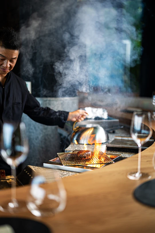 Dinner can be a performance at Tingara.