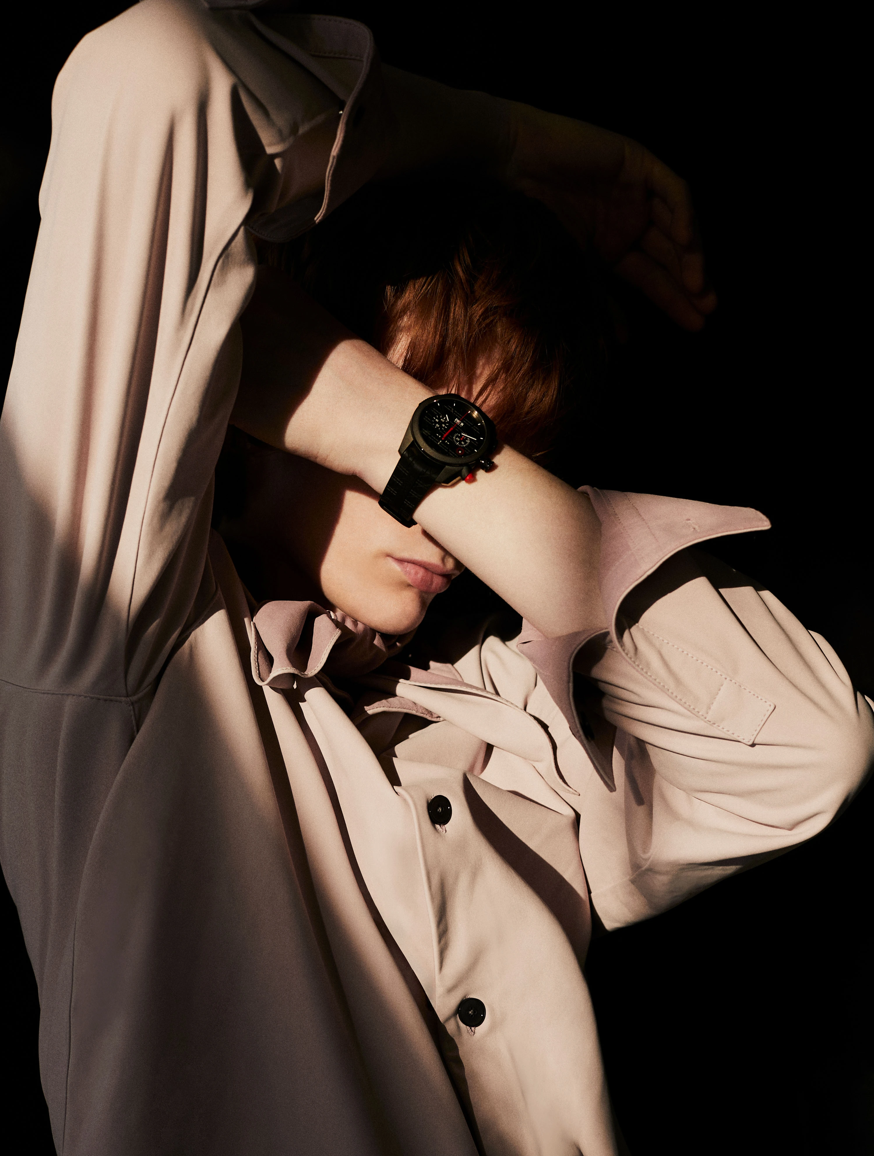 Chiffre Rouge watch _ Dior, Beige shirt _ Hermès