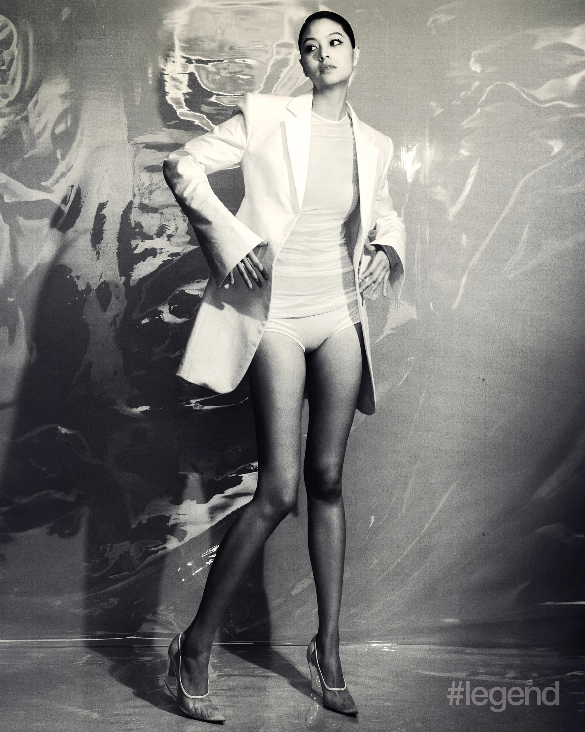 White Blazer, Top, Panties, Heels _ SportMax