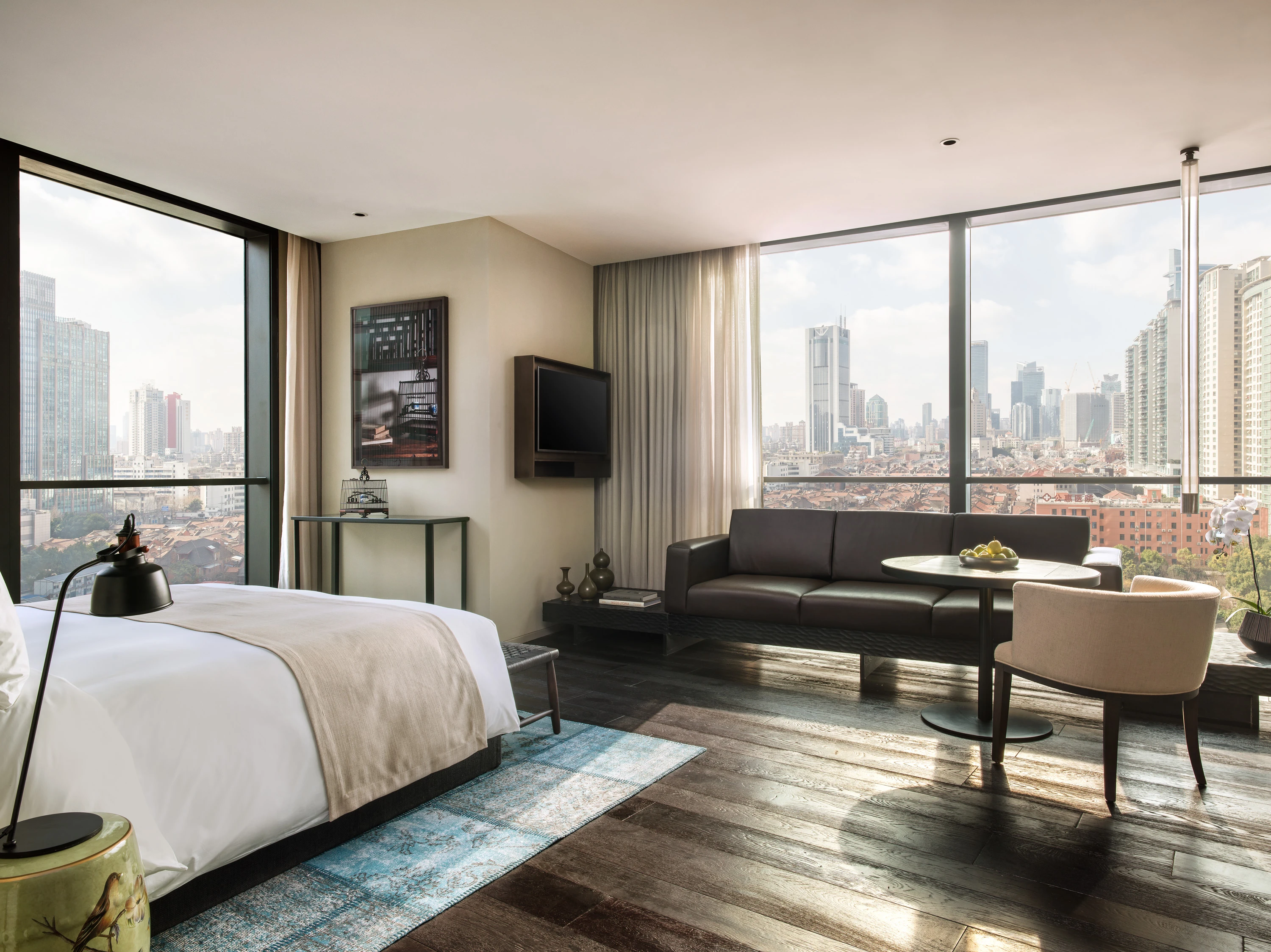 The penthouse suite master bedroom.